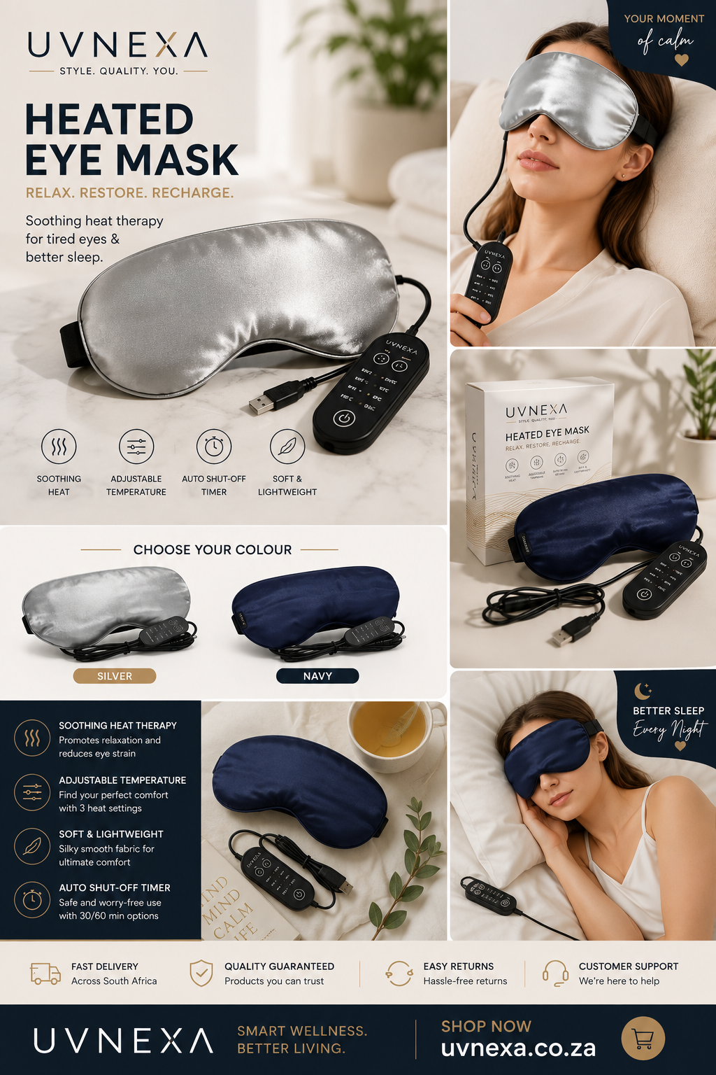 UVNEXA™ Heated Eye Mask – Relax, Restore & Sleep Better